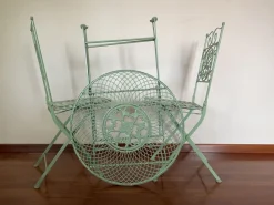 Hot Pamono Garden Table with Chairs, 1930s, Set of 3