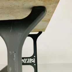 Pamono Garden Table with Marble Top on Singer Cast Iron Frame, 1950s