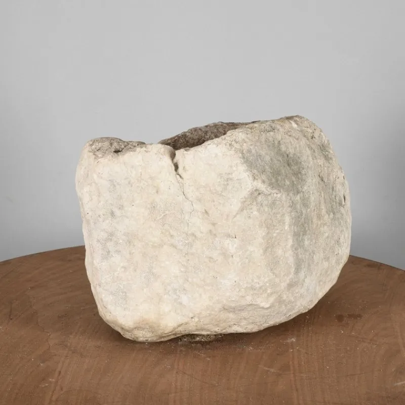 Pamono Garden Terrace Stone Bowl or Planter Carved from a Single Block> Planters And Jardiniere