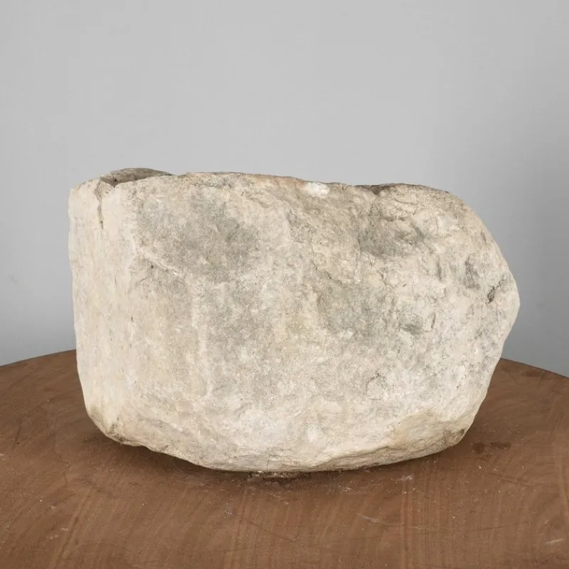 Pamono Garden Terrace Stone Bowl or Planter Carved from a Single Block> Planters And Jardiniere