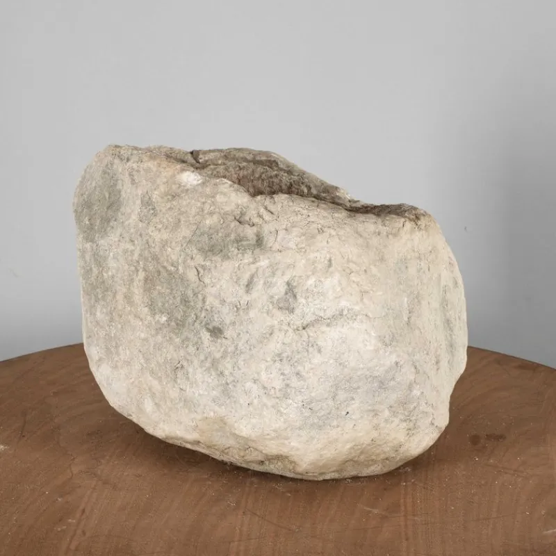 Pamono Garden Terrace Stone Bowl or Planter Carved from a Single Block> Planters And Jardiniere