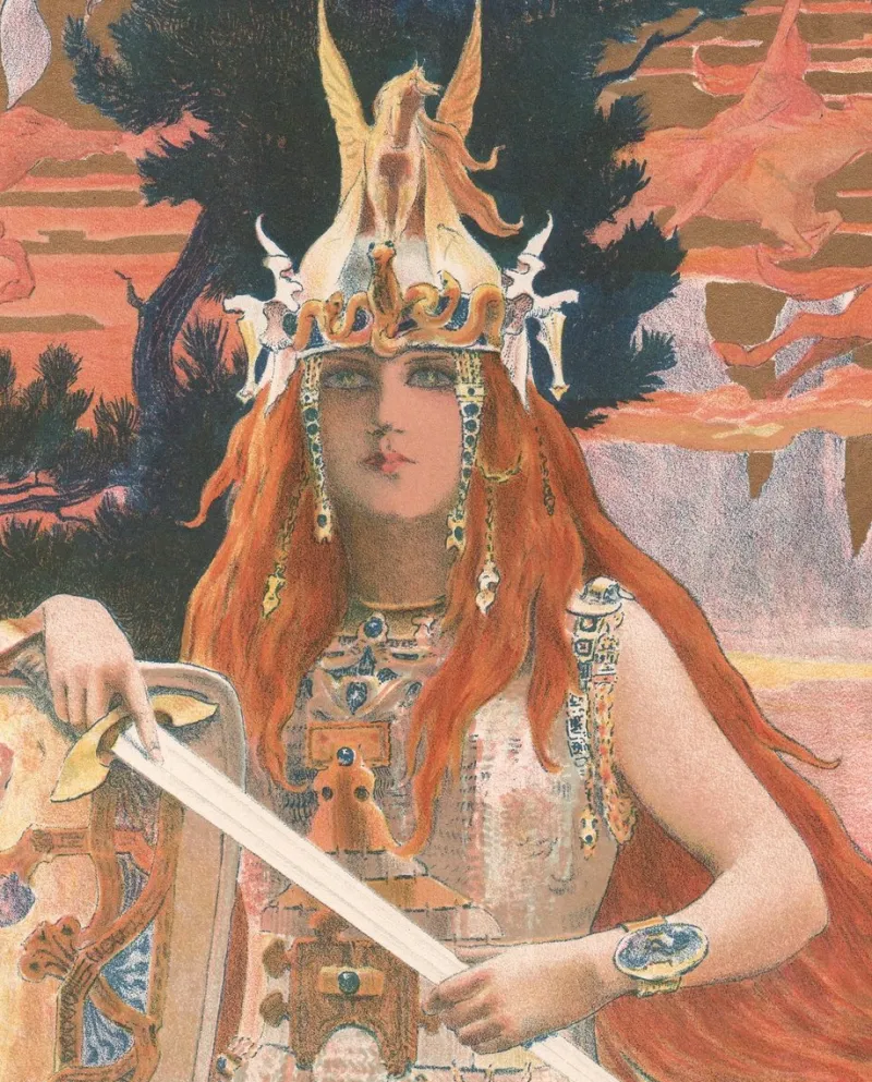 Discount Pamono Gaston Bussière, Brunnhild, 1898, Lithograph & Paper