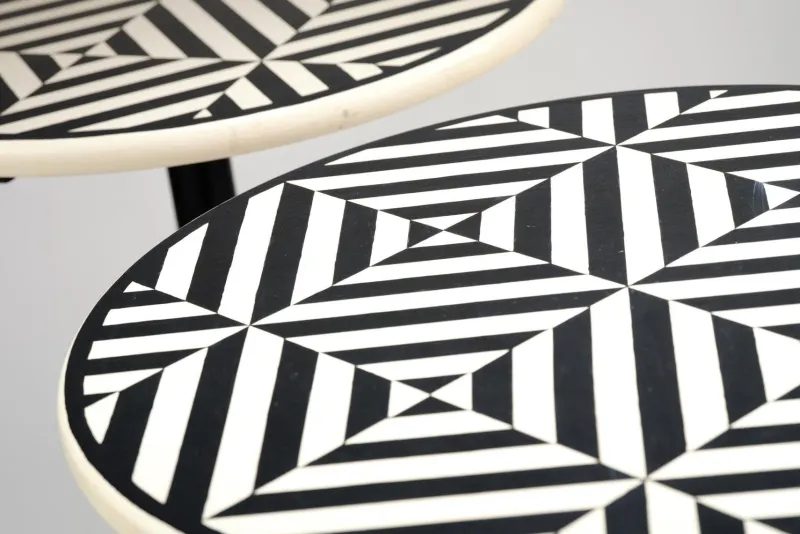 Pamono Geometric Bistro Tables, 1980s
