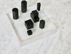 Best Pamono Geometric Elements on Slab, 1970s, Steel & Acrylic