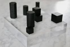 Best Pamono Geometric Elements on Slab, 1970s, Steel & Acrylic