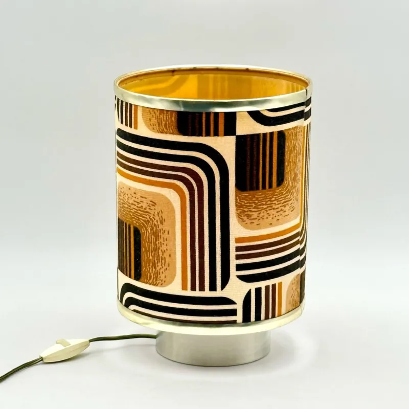 Online Pamono Geometric Fabric Table Lamp, 1970s