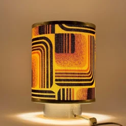 Online Pamono Geometric Fabric Table Lamp, 1970s