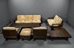New Pamono Geometric Living Room Model St. Moritz by Klaus Rausch Furniture Co. for Architects and Designers, 1960s, Set of 7