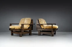 New Pamono Geometric Living Room Model St. Moritz by Klaus Rausch Furniture Co. for Architects and Designers, 1960s, Set of 7