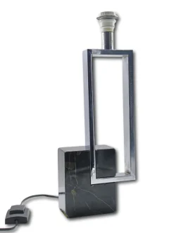 Pamono Geometric Metal and Marble Table Lamp from Benci Firenze, 1970s><noscript><img width=