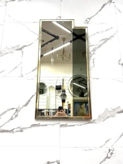 Pamono Geometric Mirror, Italy, 1970s><noscript><img width=