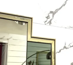 Pamono Geometric Mirror, Italy, 1970s><noscript><img width=