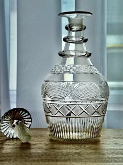Pamono George III Anglo-Irish Crystal Cut Glass Decanter, 1825><noscript><img width=