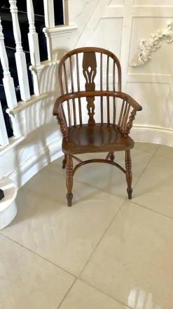 Pamono George III Childs Yew Wood Windsor Chair, 1800s><noscript><img width=