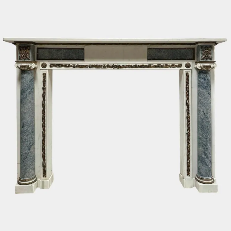 Outlet Pamono George III Marble and Ormolu Fireplace Mantel, 1780s