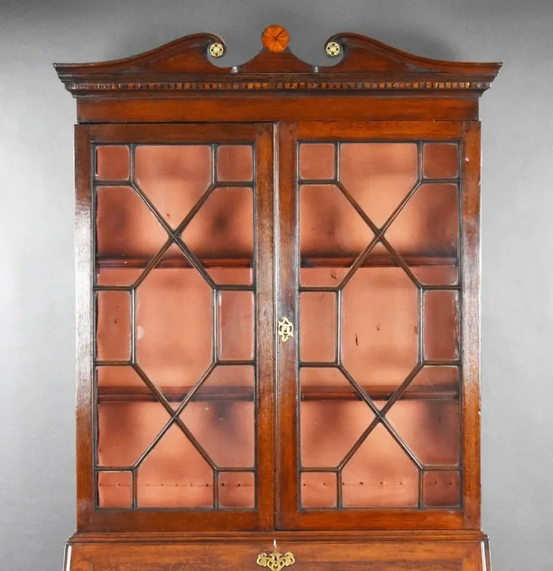 Pamono George III Oak Bureau Bookcase, 1780s> Shelves & Wall Units