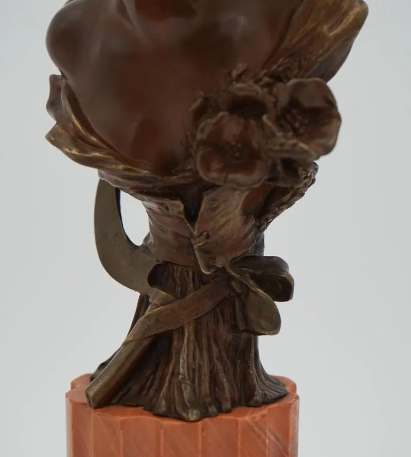 Pamono George van der Straeten, Bust of a Dutch Lady, Bronze> Sculpture