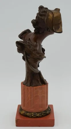 Pamono George van der Straeten, Bust of a Dutch Lady, Bronze><noscript><img width=