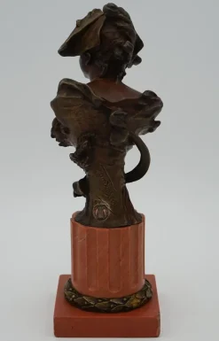 Pamono George van der Straeten, Bust of a Dutch Lady, Bronze><noscript><img width=
