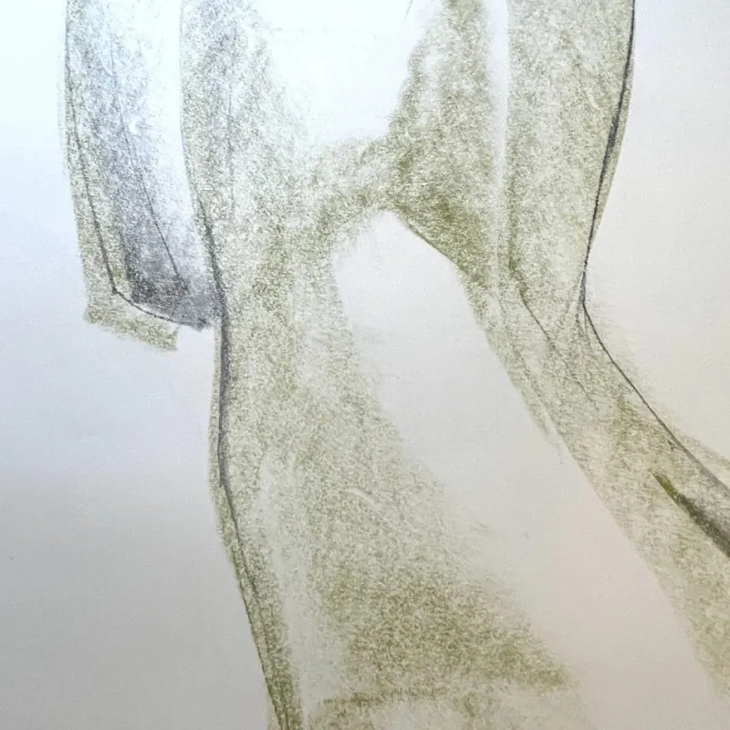 Clearance Pamono Georges (géo) De Vlamynck, Nu de Femme, Charcoal Ink Chalk on Wet Paper