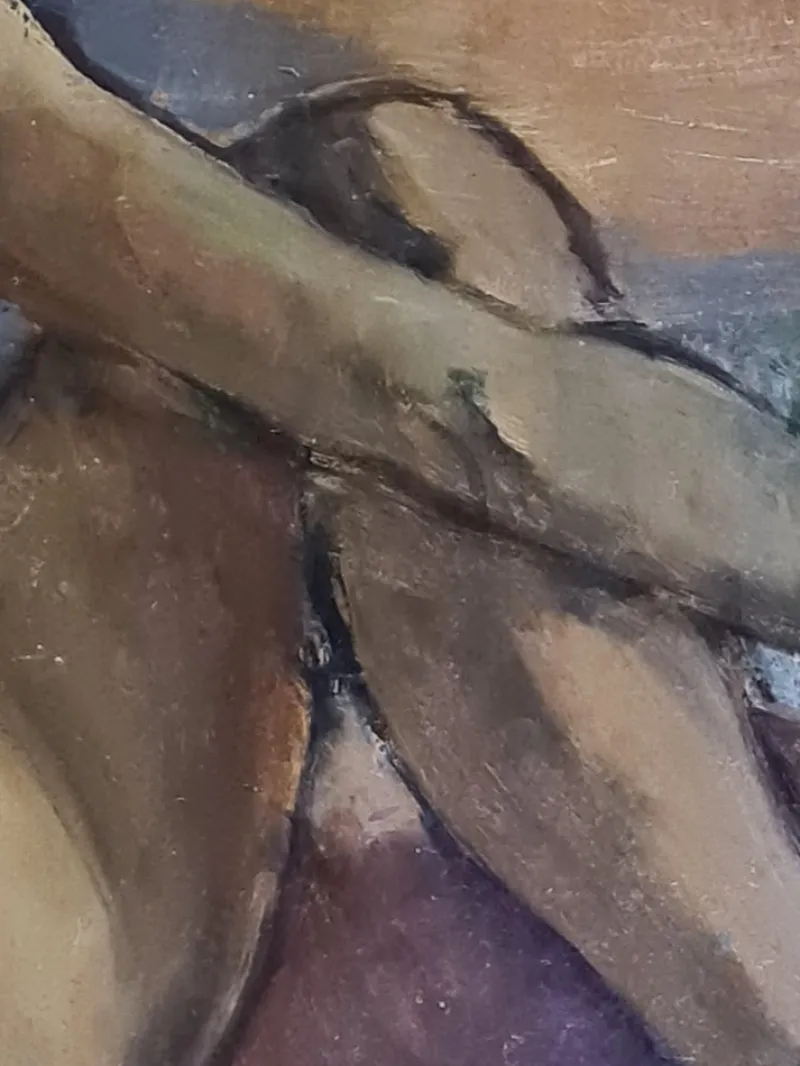 Pamono Georges Gonthier, Female Nude of the Artist's Wife, 1940s, Oil Painting, Framed> Painting