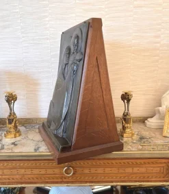 Clearance Pamono Georges Mathey, Large Bas Relief, 1912, Bronze & Oak