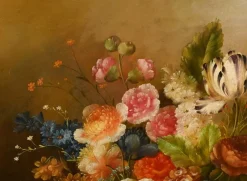 Pamono Georgian Artist, Still Life with Flowers, Oil Painting, Framed><noscript><img width=