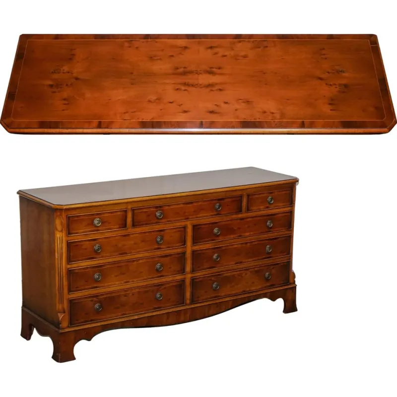 Pamono Georgian Burr Walnut Sideboard by H.G. Hudson> Sideboards & Buffets