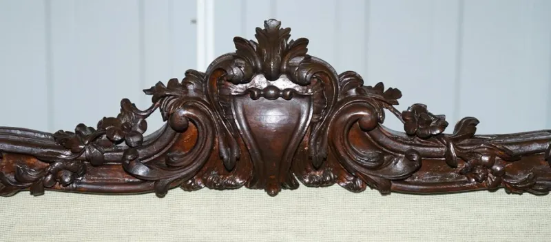 New Pamono Georgian Carved Wood Fireplace Screen, 1800s