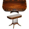 Pamono Georgian Folding Games Table with Brass Castors> Game Tables