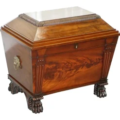 Pamono Georgian Irish Hardwood Sir Anderson Army General Wine Cooler Cellarette, 1810> Ice Buckets & Wine Coolers