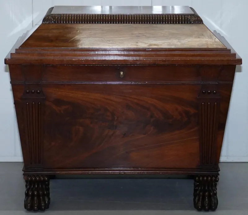 Pamono Georgian Irish Hardwood Sir Anderson Army General Wine Cooler Cellarette, 1810> Ice Buckets & Wine Coolers