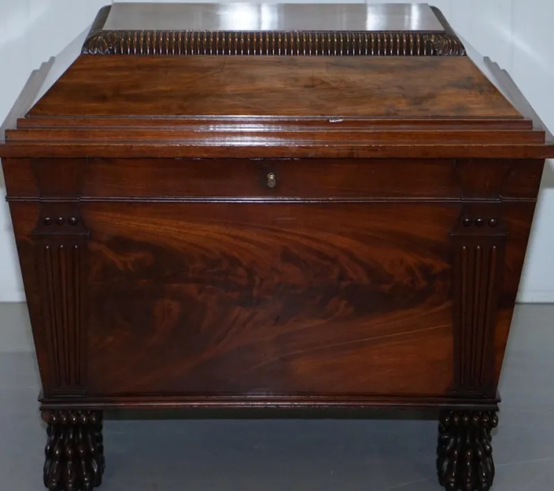 Pamono Georgian Irish Hardwood Sir Anderson Army General Wine Cooler Cellarette, 1810> Ice Buckets & Wine Coolers