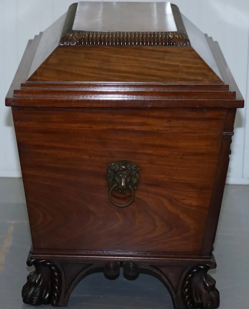Pamono Georgian Irish Hardwood Sir Anderson Army General Wine Cooler Cellarette, 1810> Ice Buckets & Wine Coolers