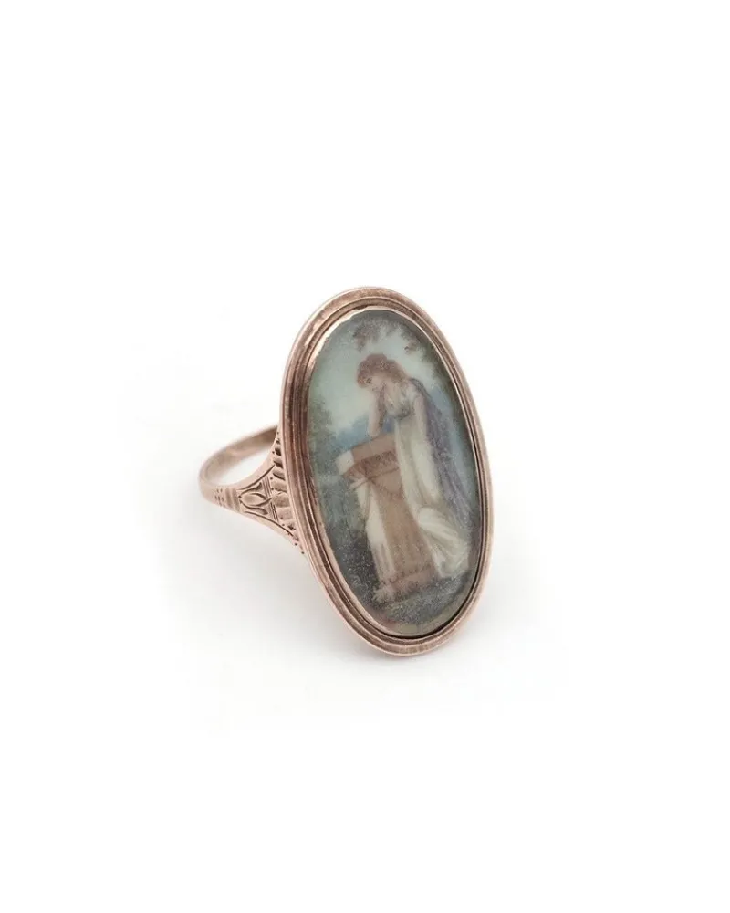 Hot Pamono Georgian Miniature Mourning Ring