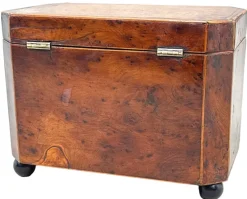 Discount Pamono Georgian Octagonal Yew Wood Tea Caddy, 1800s