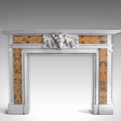 Online Pamono Georgian Revival Marble Fireplace, 1980s
