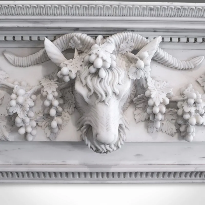 Online Pamono Georgian Revival Marble Fireplace, 1980s