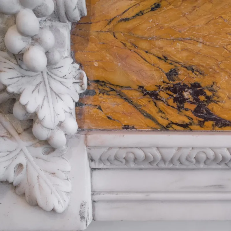 Online Pamono Georgian Revival Marble Fireplace, 1980s