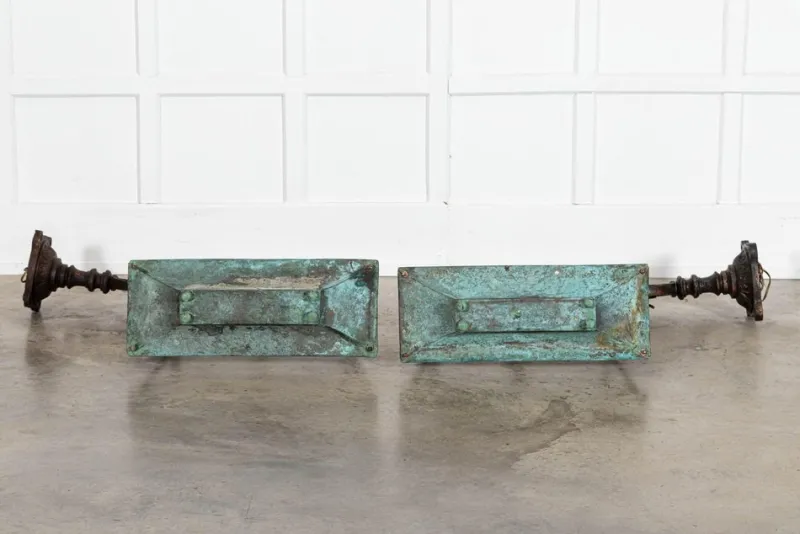 Pamono Georgian Verdigris Lanterns, 1800, Set of 2