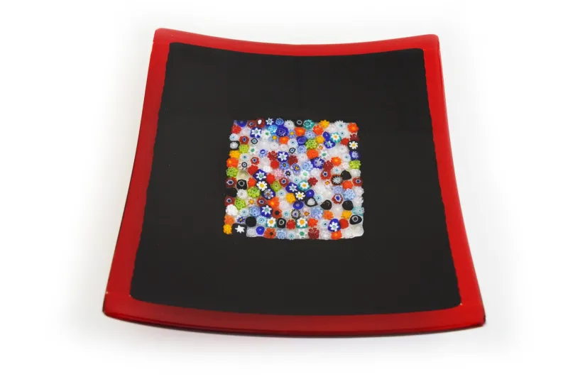 Pamono Geox Q25 Murano Glass Plate by Stefano Birello for VeVe Glass, 2019> Decorative Plates