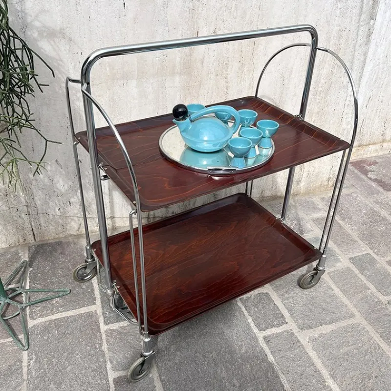 Pamono Gerlinol Folding Trolley, Germany, 1960s> Serving Bar Carts & Trolleys