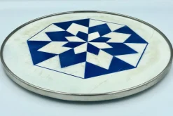 Pamono German Art Deco Ceramic Round Serving Tray, 1940s> Trays
