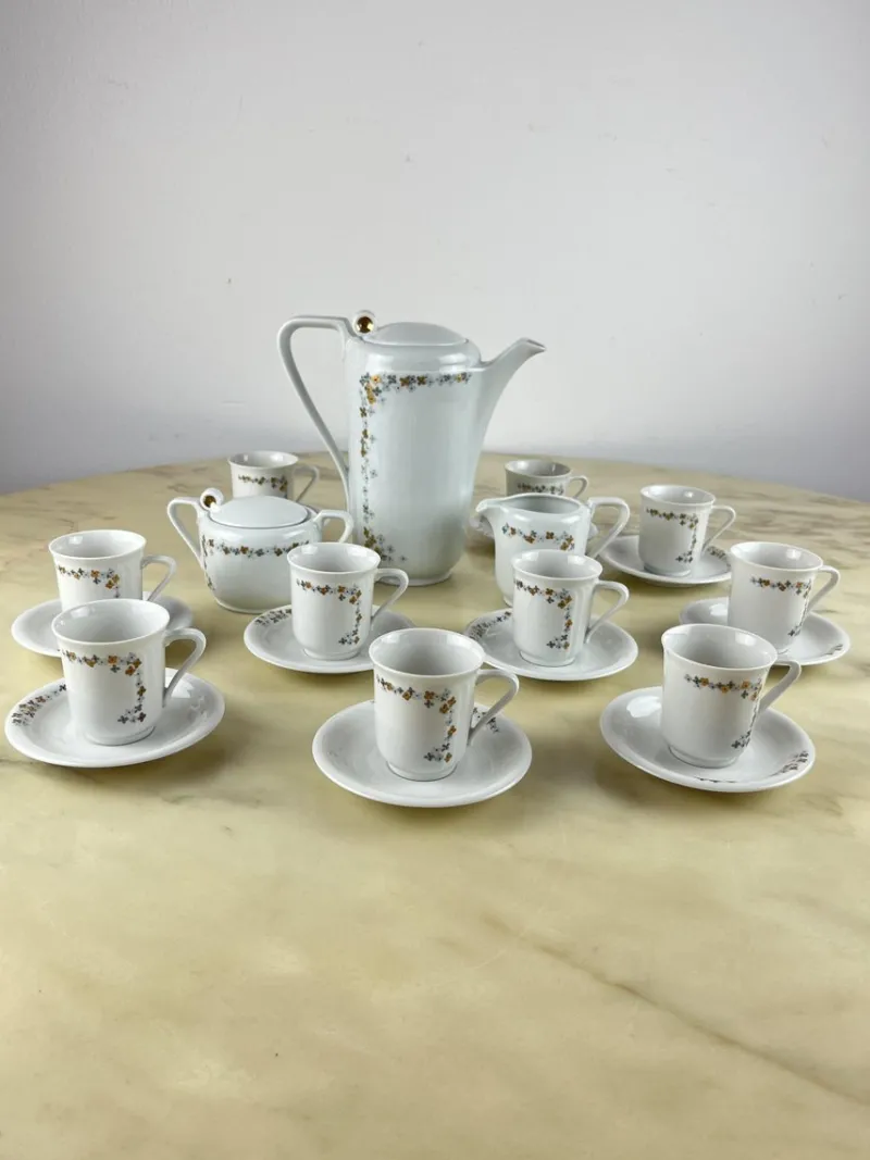 Pamono German Bareuther Bavaria Coffee Service, 1980s, Set of 13> Coffee & Tea Service
