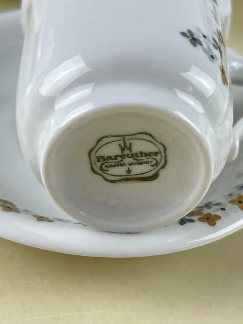 Pamono German Bareuther Bavaria Coffee Service, 1980s, Set of 13> Coffee & Tea Service