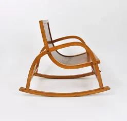 Pamono German Bauhaus Children's Rocking Chair in Bentwood, 1950s><noscript><img width=