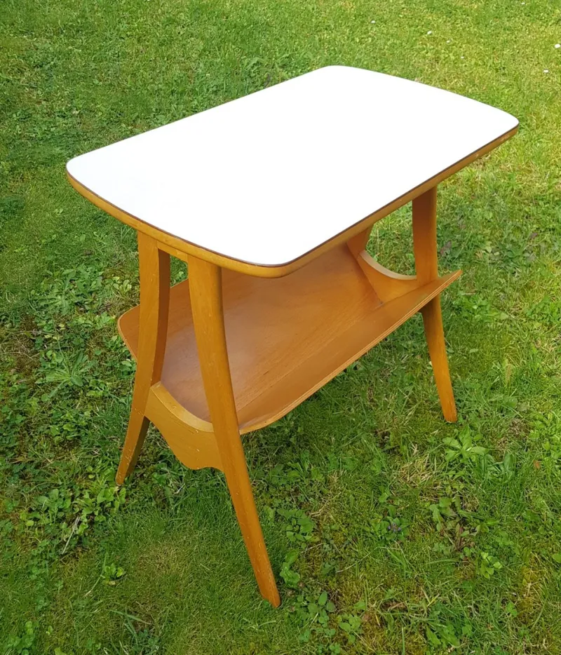 Online Pamono German Beech Magazine Rack from Ilse Möbel, 1950s
