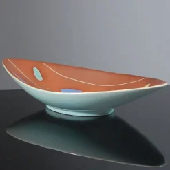 Pamono German Ceramic Dish by Bodo Mans for Bay Keramik, 1960s> Trays