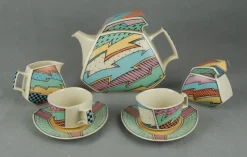 Pamono German Flash Tea Set by Dorothy Hafner for Rosenthal, 1980s, Set of 7> Coffee & Tea Service