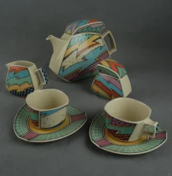 Pamono German Flash Tea Set by Dorothy Hafner for Rosenthal, 1980s, Set of 7><noscript><img width=